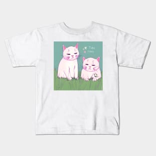 Two cats in love Kids T-Shirt